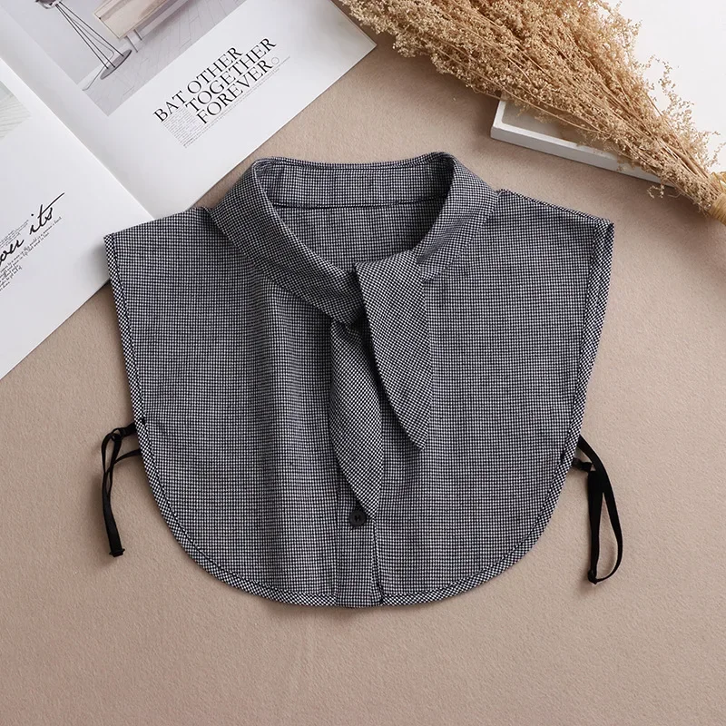 Cotton Lace Fake Collar Female Shirt Detachable Collar Women's shirt False Tie Lapel Blouse Top Nep Kraagie