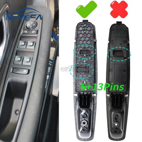 Imagen 2 del producto 25400-0008R para Renault Fluence L30 2010 2011 2012 2013 2014 2015 2016 interruptor de Control de ventana principal de energía eléctrica 254000014R