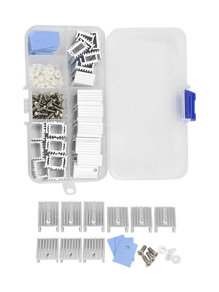 30pcs TO-220 Aluminum Heat Sink and Insulator Mounting Kit for MOSFET Transistors LM78XX LM317 IRFXXX TDAXX Power Regulators