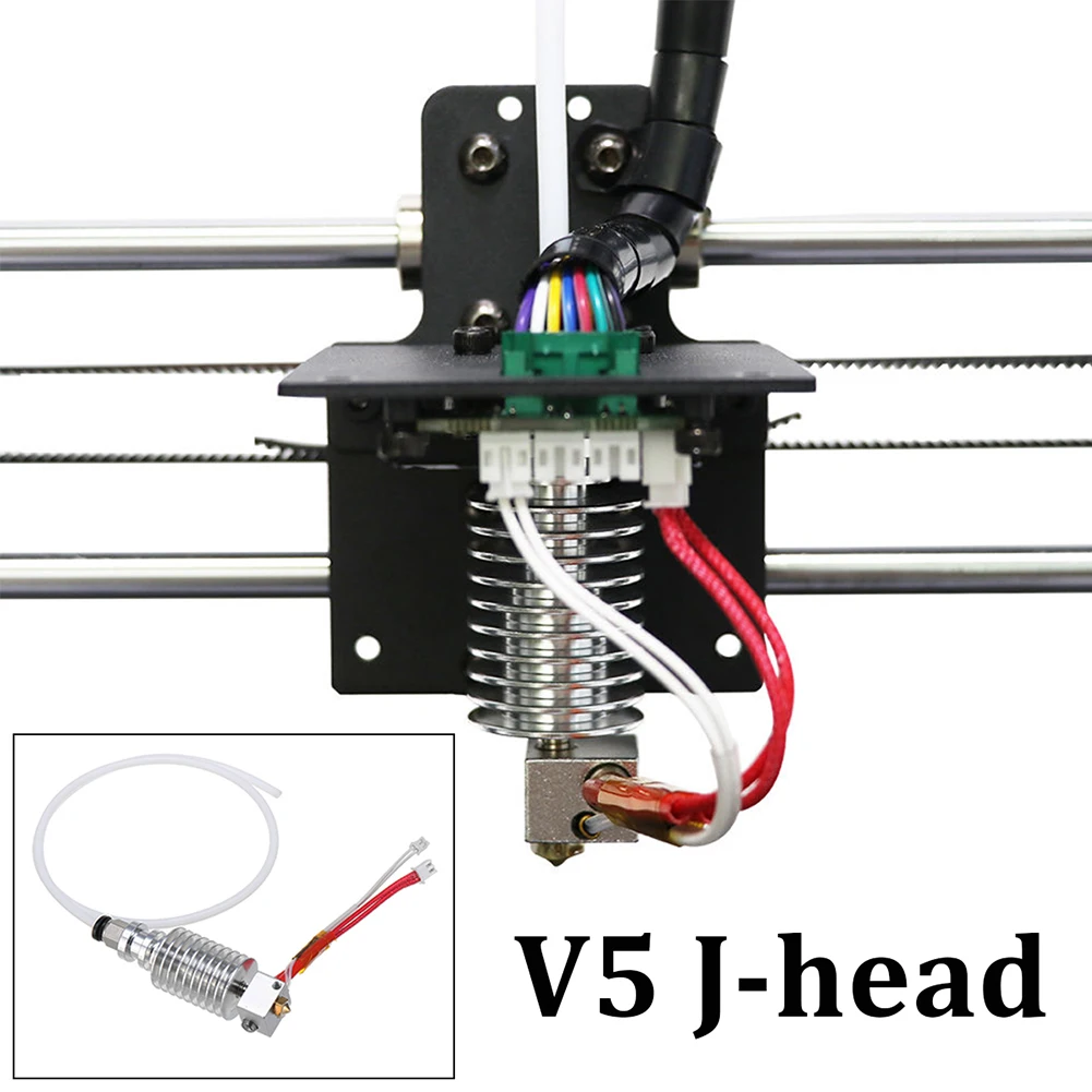 3D Printer Parts V5 J Head Hot End Kit 1.75mm Filament Extruder Hot End Kit for Anycubic I3 Mega 3D Extruder Printer