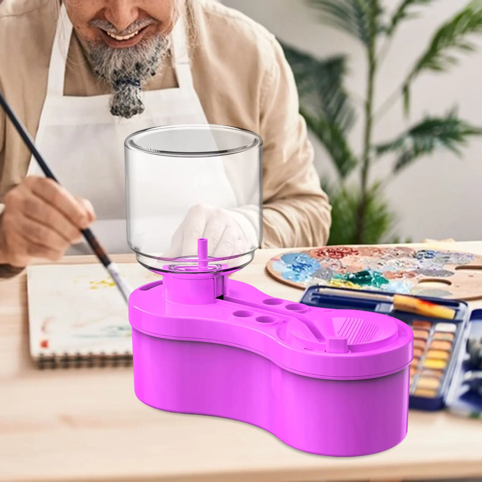 

Новый очиститель кистей с кнопкой слива, автоматическая циркуляция воды, машина для очистки кистей, ведро для чистки, художественные инструменты