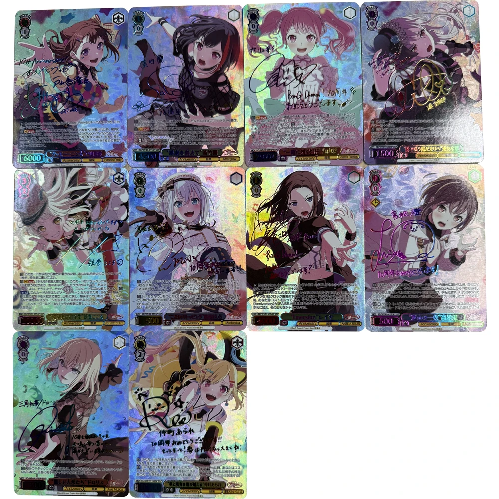 10 قطعة/المجموعة أنيمي Waifu فايس شوارز جمع بطاقة بانج حلم! هدايا بطاقة توقيع يوكينا ميناتو تاكاماتسو توموري أنون تشيهايا