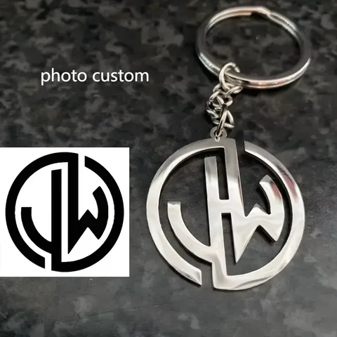 Custom Logo Keychain Stainless Steel Personalized Emblem Pendant Keychains House & Friendship & Pet Decorative Key Jewelry Gifts