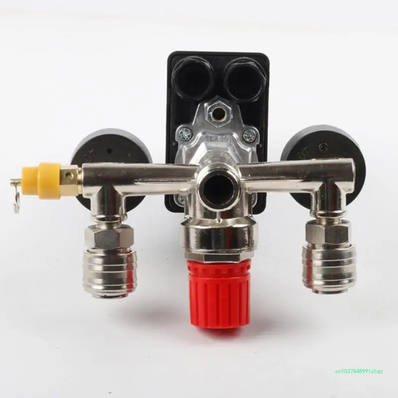 Adjustable Car Air Compressor Pressure 90-125psi 220/380V Manifold Relief Regulator Control with Gauge