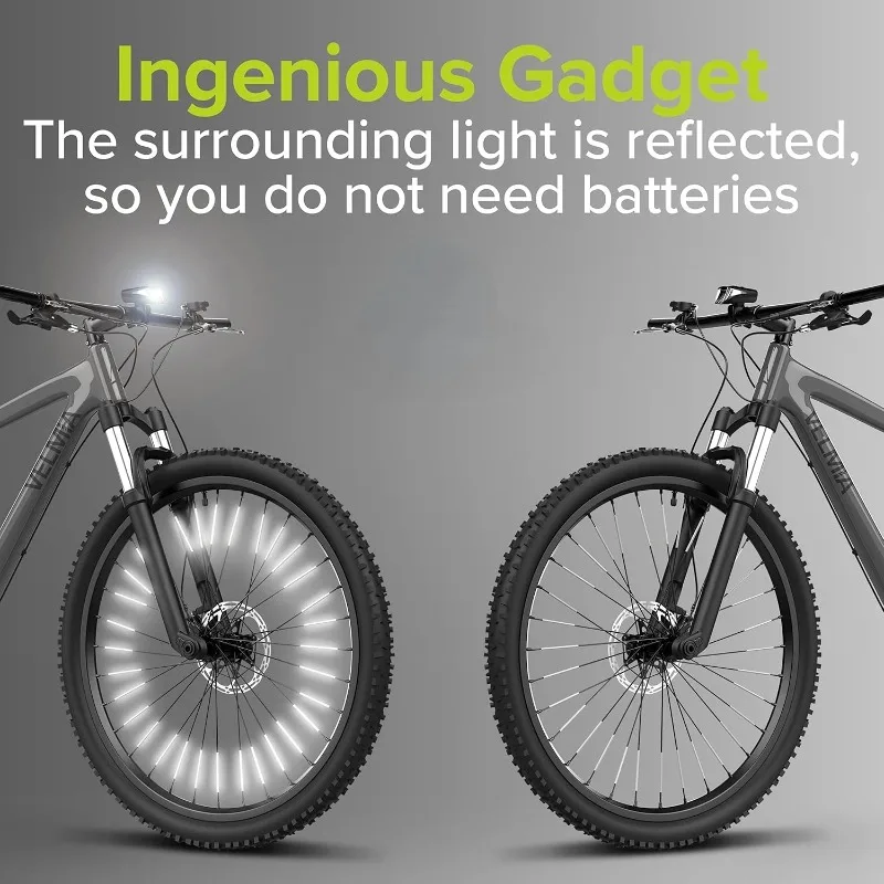 Tube Warning Strip Bicycle Wheel Reflective Mount Clip 360° Spoke Reflectors Waterproof Safety Strip for Night Cycling Riding