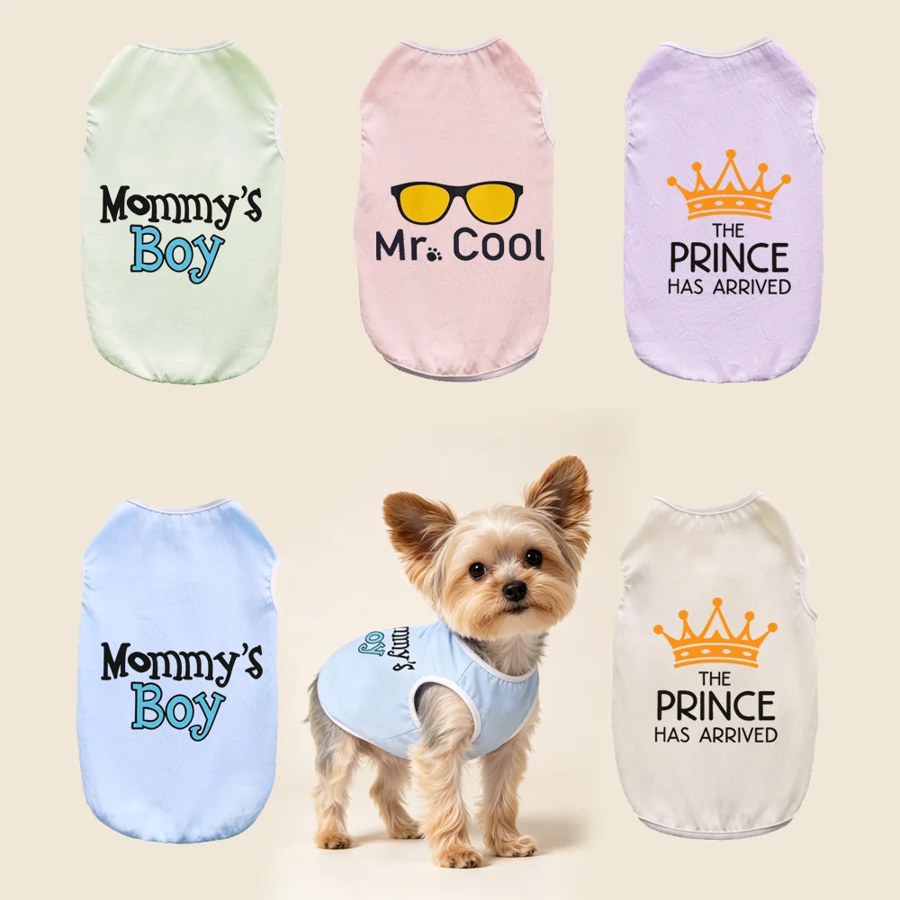 

1 Pc Pet Summer Ultra-thin Vest Soft Breathable Cat & Dog T-shirt Pomeranian Bichon Frise Daily Wear Outfit
