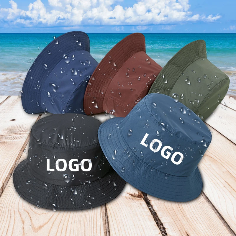 High quality Waterproof sun rain protection 버킷햇 for men bonnet bucket hat women print embroidery custom fisherman hats for men