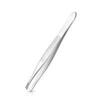2pcs Stainless Steel Eyebrow Hair Removal Tweezer Professional Lash Extension Tweezers Flat Tip Convenient Small Makeup Tools