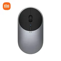 Newest Xiaomi Mi Portable Mouse 2 4-DPI 4000 2400 1800 1200 Bluetooth-compatible RF2.4 Aluminium Metal ABS Windows 10 Android