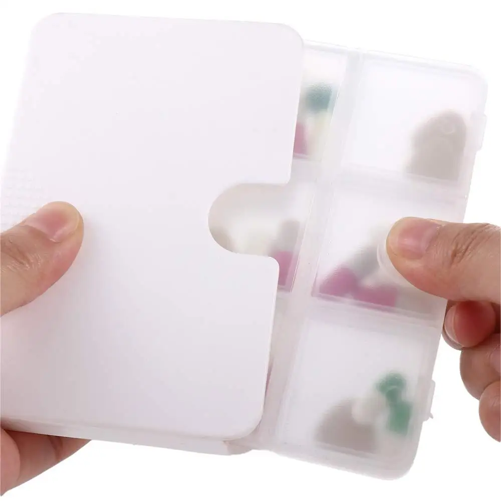 Fashion 6 Grids Travel Vitamin Nordic Style Outdoor Weekly Pill Box Pill Organizer Pill Storage Box Tablet Dispenser