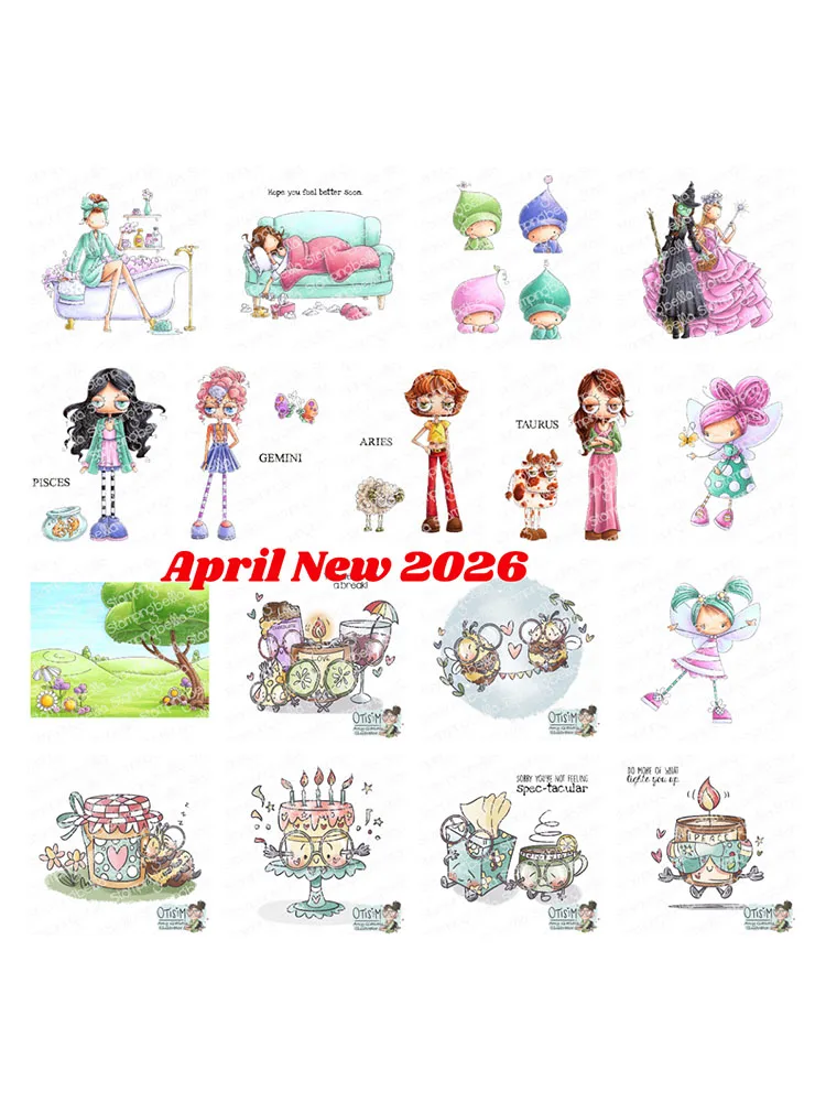Oddball Beach Bundle Girl Zodiac Clear Stamps Reusable Handmade Embossing DIY Scrapbooking Supplies Greeting Card Decoration