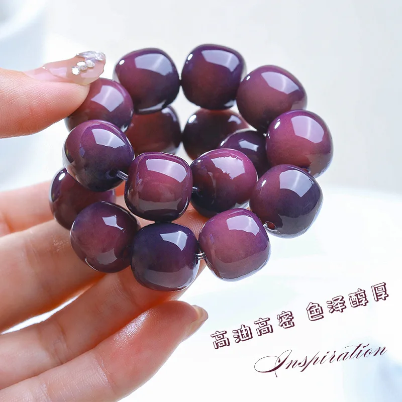 New Purple Grape Bodhi Bracelet Female Pliable Temperament Crafts Bodhi Seed Prayer Beads Bracelet Male Factory