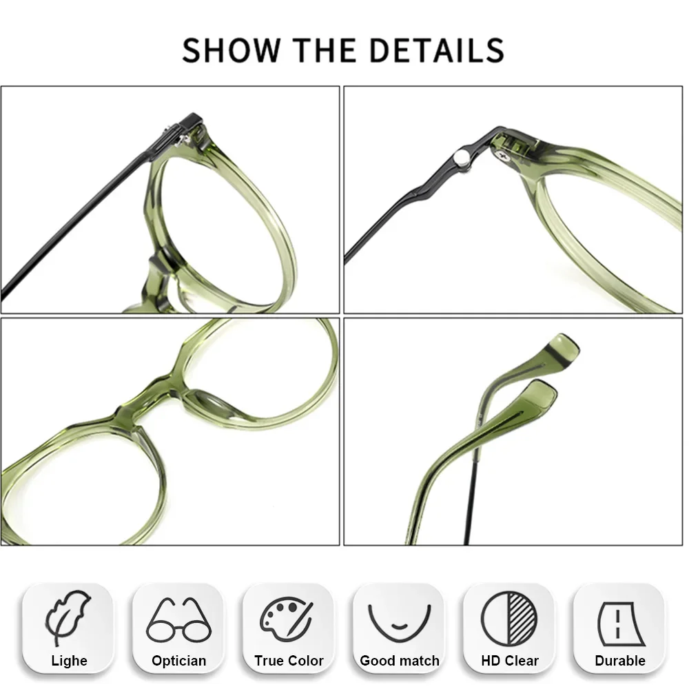 KUXA (S) الرجال التيتانيوم النقي إطار متعدد الأضلاع قصر النظر مخصص وصفة طبية نظارات مكافحة الضوء الأزرق نظارات الكمبيوتر التقدمية