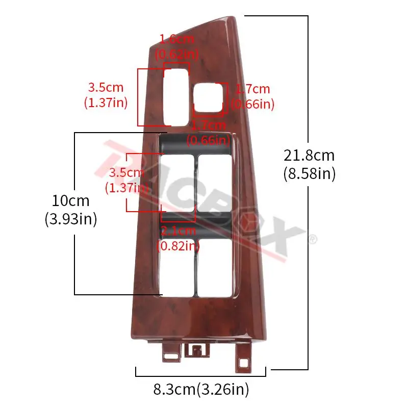 Wood Grain/Sliver Power Window Switch Trim Bezel Panel for Toyota Corolla 2003 2004 2005 2006 2007 2008 74232-12380 74231-02350