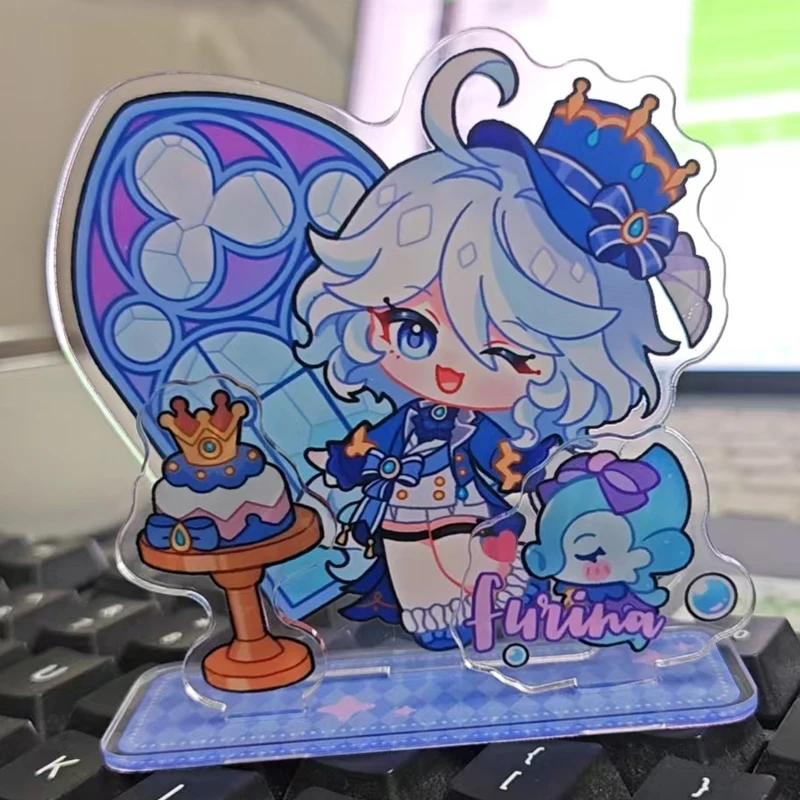 2025 أنيمي الاكريليك حامل نموذج لجسم Furina de Fontaine Focalors هيدرو أرشون إله العدالة لوحة زخارف مكتب هدية #1