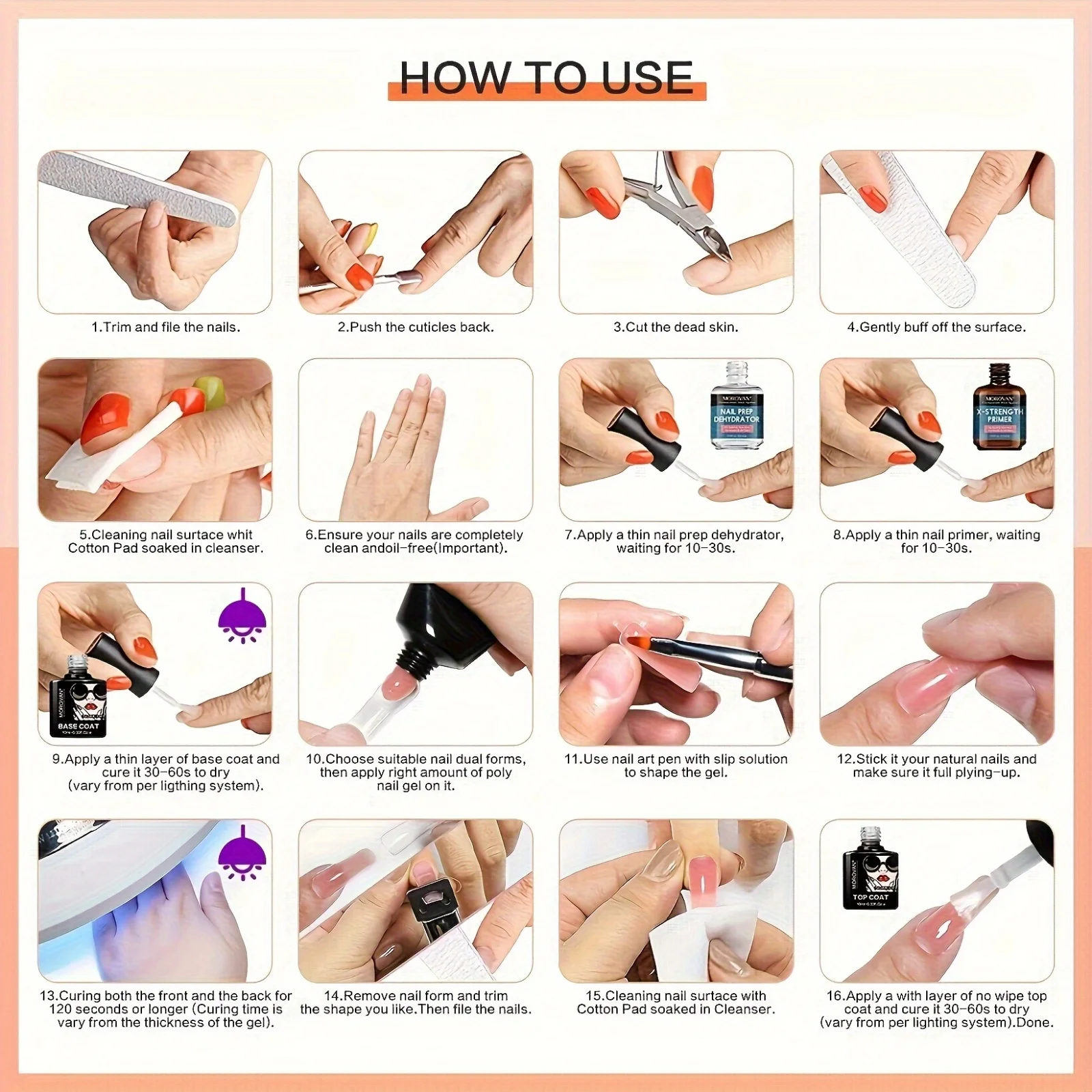 مجموعة جل أظافر البولي من موروفان: مجموعة وصلات أظافر جل بولي ls مجهزة بـ 12 لونًا من جل تمديد أظافر البولي، هدية عيد الميلاد #6