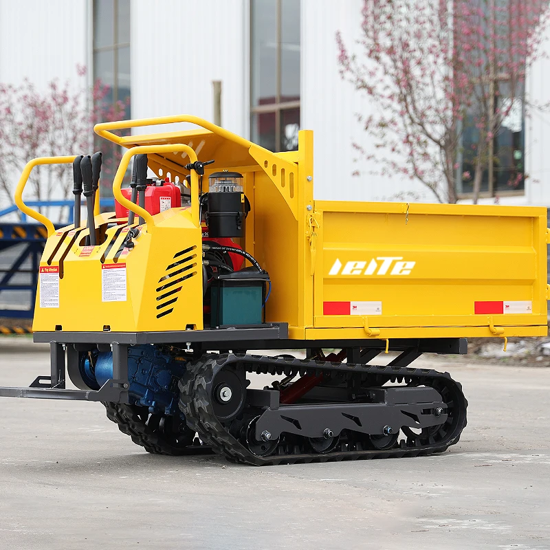 

800kg Hydraulic Mini Track Dumper Agricultural Self Loading Dump Truck Factory Directly Sale Mini Crawler Transporter customized