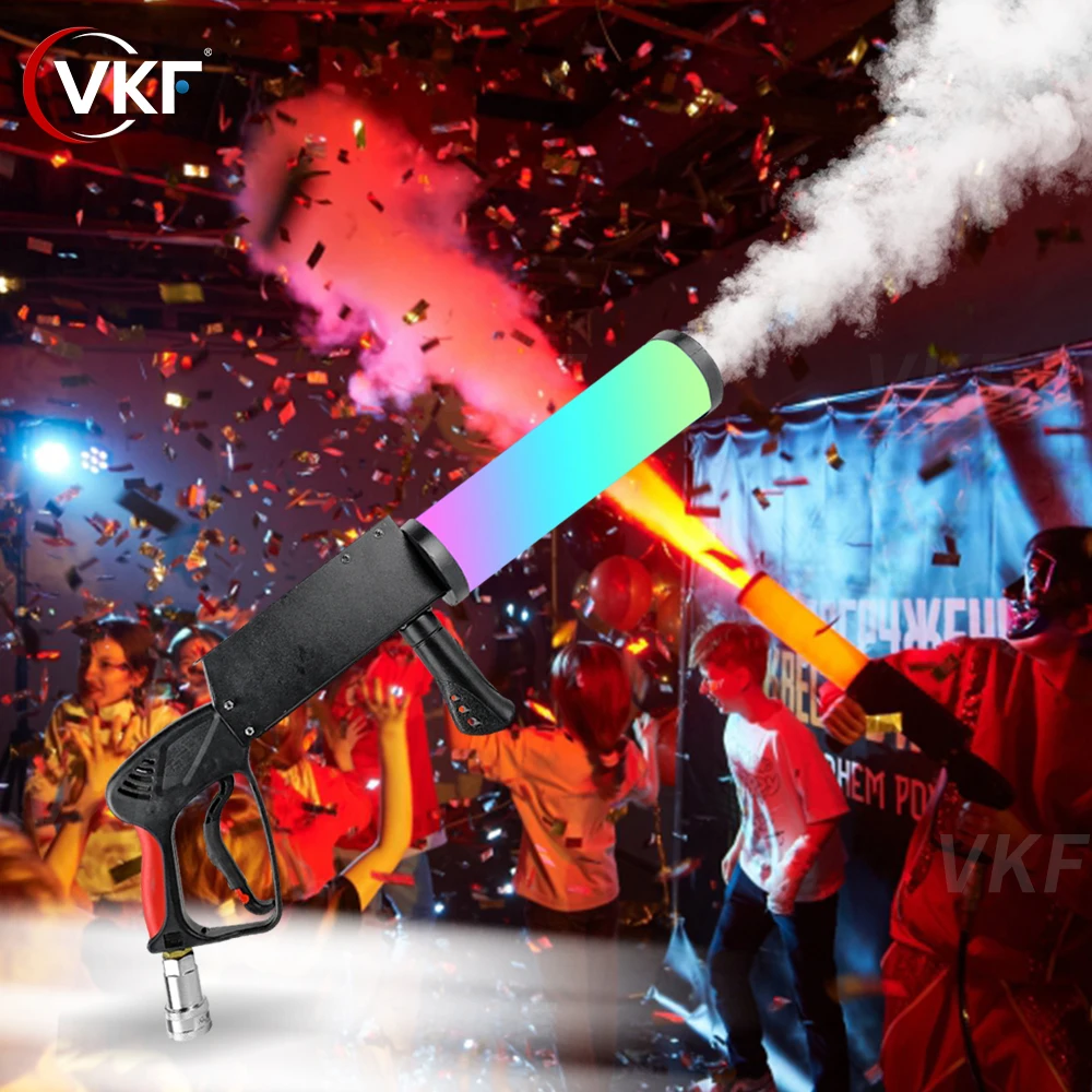 Handheld LED Co2 Jet Machine, RGBW Gun, Pistola Cryo, Luminous Stage Gun, CO2 Efeito de fumaça, DJ Disco Party e Casamento