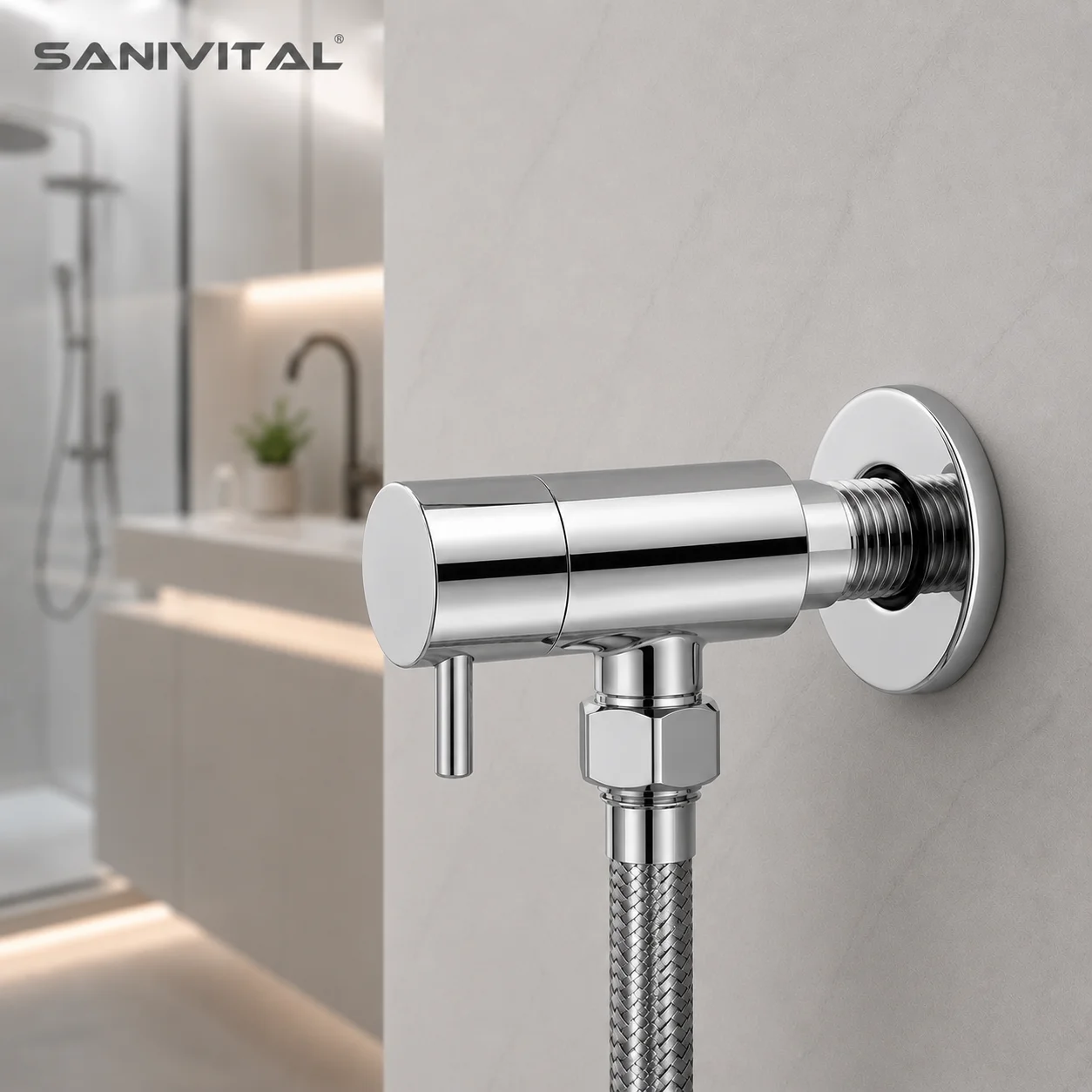 SANIVITAL Chrome Angle Stop Valve G1/2