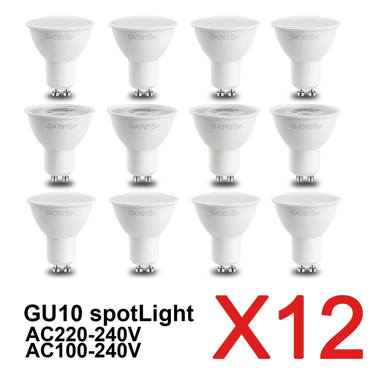 12PCS Led Bulb GU10… - image