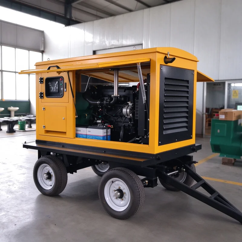 Manual Start Generator Set Copper Winding 12KW Three Phase Air Cooled 60Hz 400V for Farm Temporary Power Supply Genset
