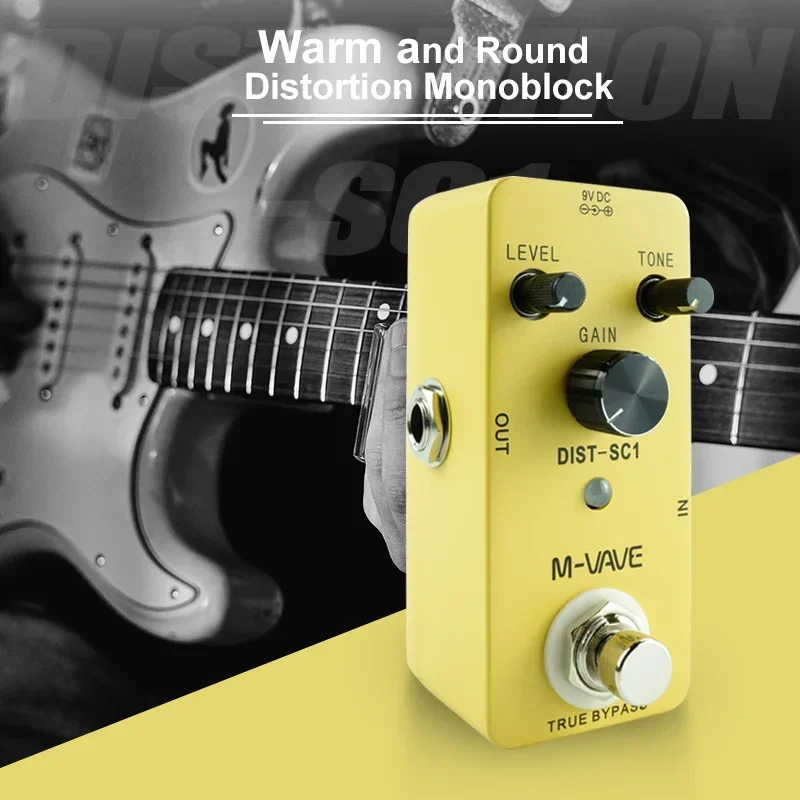 M-VAVE Distortion-SC1 Electric Guitar Effect Pedal Distortion Guitar True Bypass Pedal Effects Processors Guitar Accessories