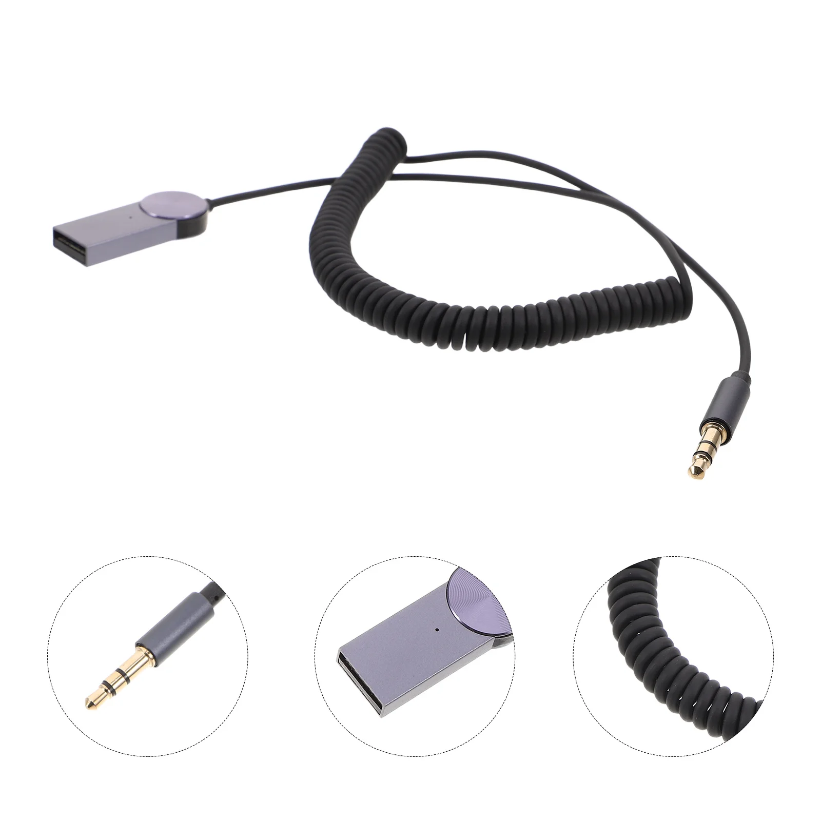 

Car Audio Adapter Receiver Transmit Music Handsfree Calling Universal Compatibility Easy Installation For Smartphones