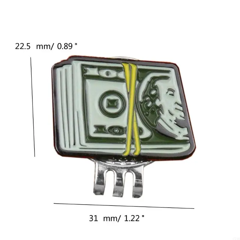 C71E Dollar Bill Golf Ball Markers với Mũ kim loại Mũ từ tính