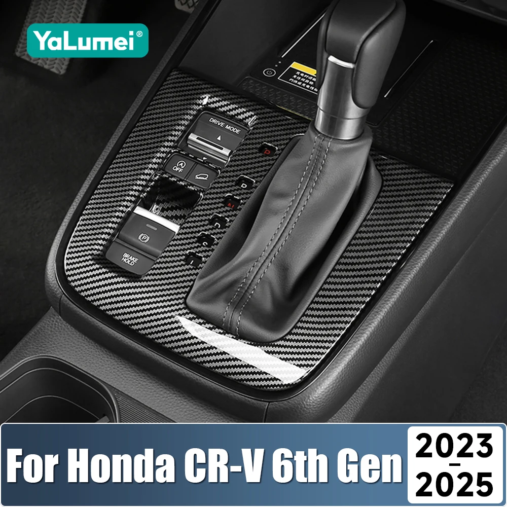 Für Honda CR-V 6th Gen 2023 2024 2025 CRV Hybrid ABS Carbon Auto Getriebe Shift Panel Abdeckung Trim Aufkleber dekoration Zubehör