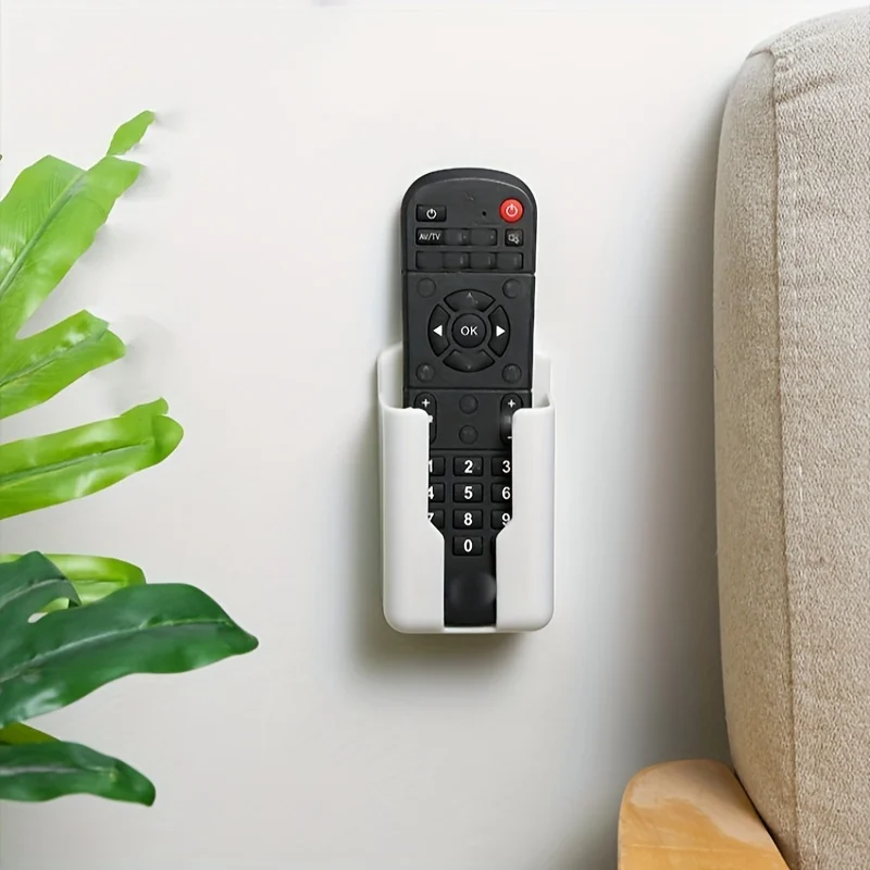 Incredibly Useful! A Set of Three Durable Plastic Wall-Mounted Remote Control Holders. A Great Helper for Organizing TV view 6