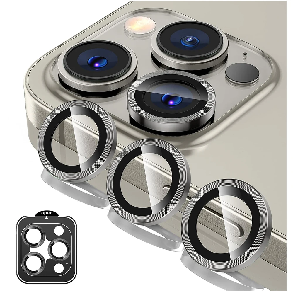 iPhone Cam için En İyi Koruyucu: Titanyum Gri Metal Cam Lens Kapak