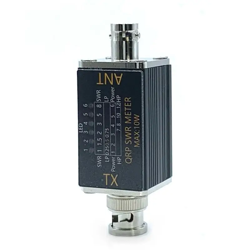 SWR Meter SWR Meter Power Meter 1-30Mhz 10W 6 LED Indicators Portable SWR Meter BNC-B51B