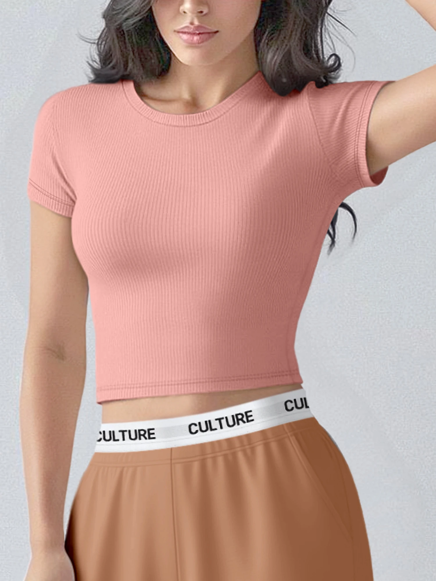 Undershirt Crew Neck - Top cropped versátil com gola redonda