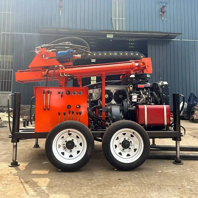 

Customized 200m Deep Water Well Drilling Machine Diesel Hydraulic Rotary Portable Wheel Crawler Drill