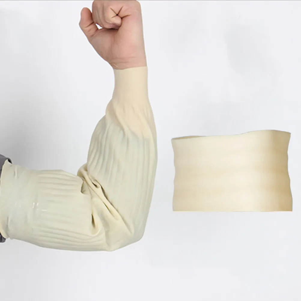 

1Pair Waterproof Arm Sleeves Durable Lightweight Oilproof Kitchen Cooking Protection Easy Wash Quick Dry White 40cm