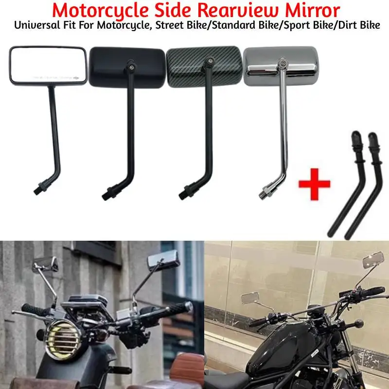 

Motorcycle Side Mirrors For Harley Sportster 883 1200 Dyna Softail Touring Road King Street Glide Cruiser 8mm Rear View Mirror