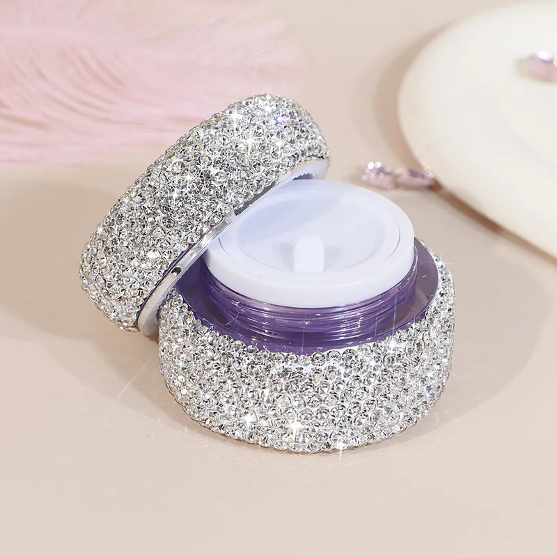 

New 10ml Portable Travel Foundation Lotion Bottle With High Appearance Level And High-end White Diamond Acrylic Packaging Cans