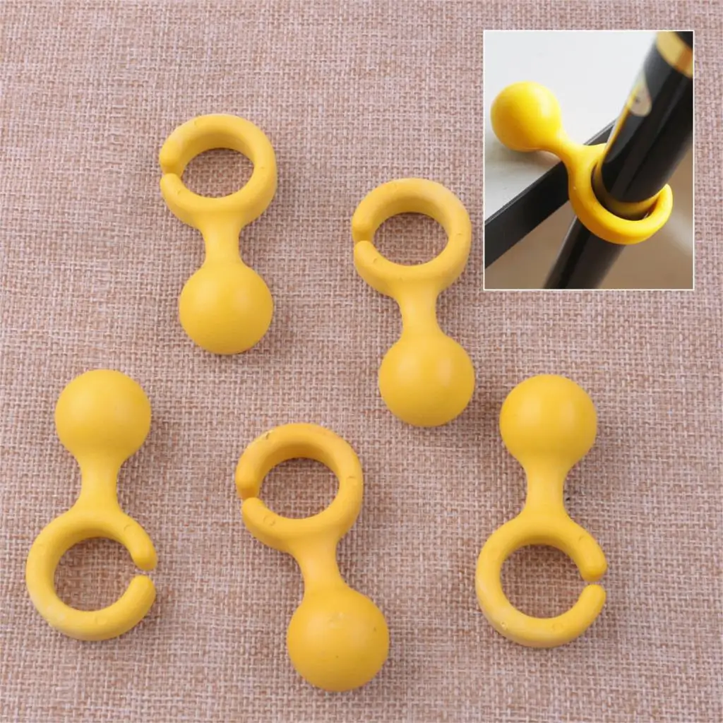 5pcs/Set Yellow Portable Umbrella Holder Easy-to-Use Clip On Desk Table Rest Walking Stick Cane Rack