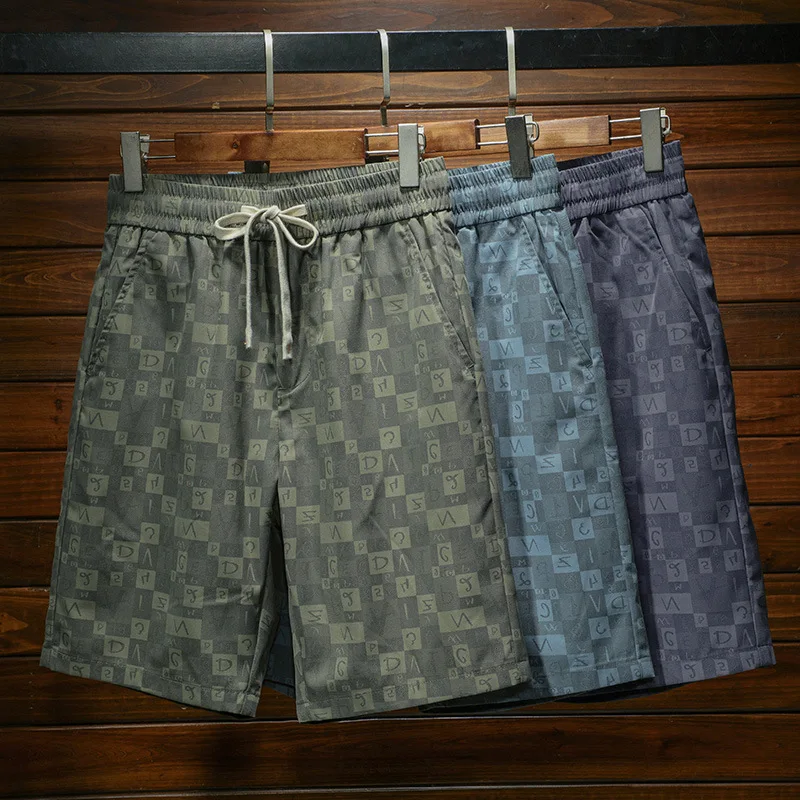 Fashion Printed Shorts Men's Summer Loose Stretch All-Match Home Men's Breathable Beach Pants Casual Outdoor Shorts