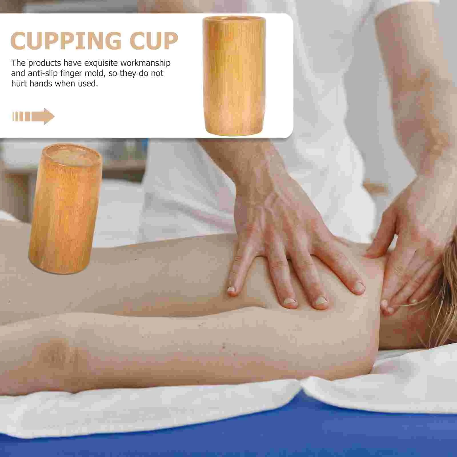 5 Pcs Premium Bamboo Cupping Jar Suction Cups Massager Pot Healthy Tool Professional Accessories