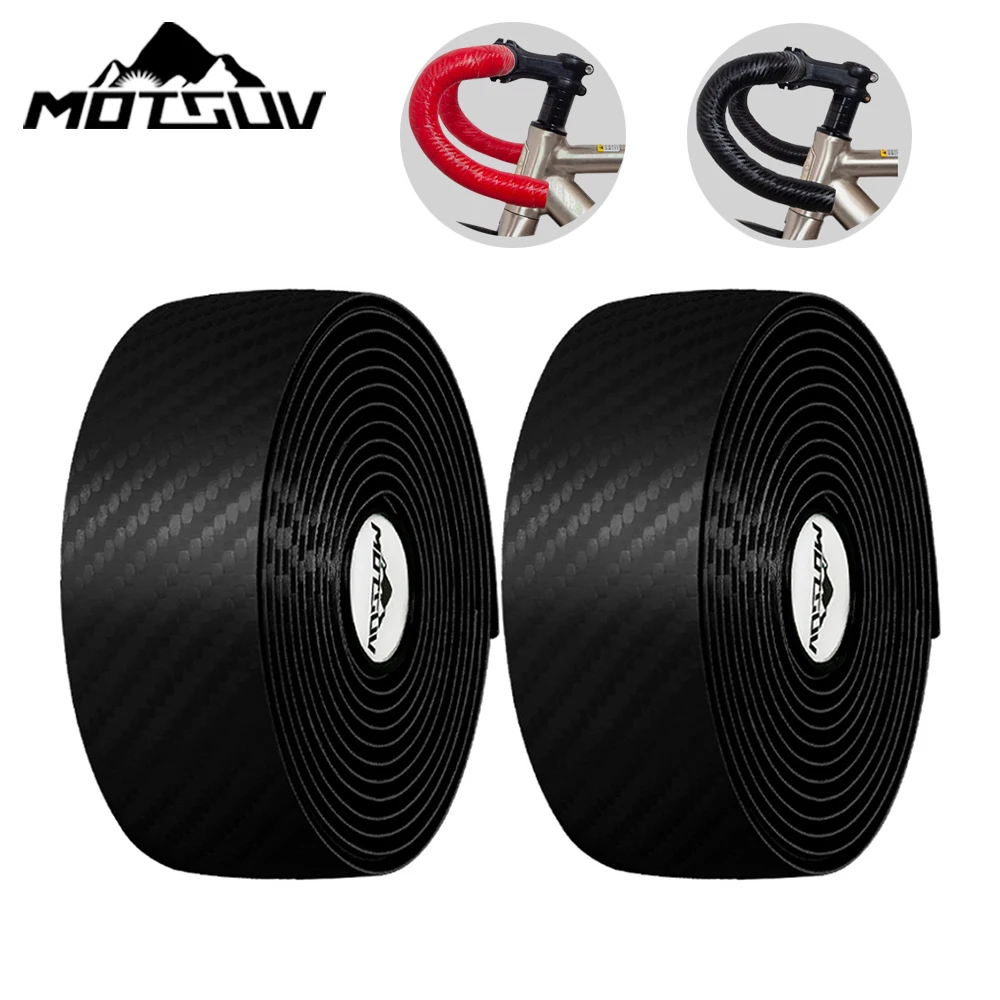 

MOTSUV Road Bike Handlebar Tape Carbon Fiber Pattern Speed Bicycle Winding Handle Bandage Elastic EVA Soft Cycling Annexes