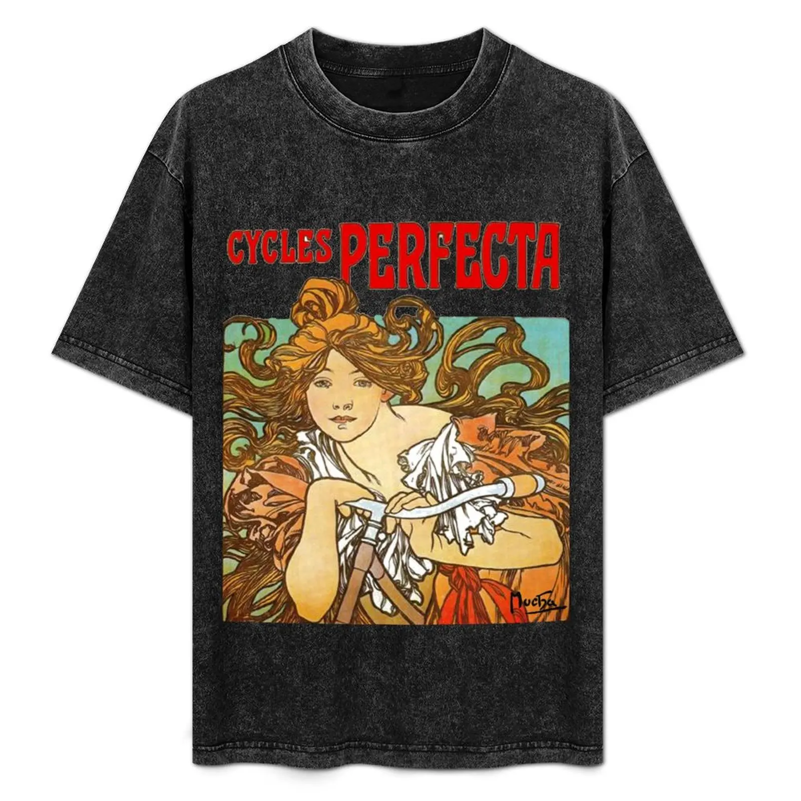 Mucha - Cycles Perfecta T-Shirt anime tops tees custom t shirt mens t shirts top quality