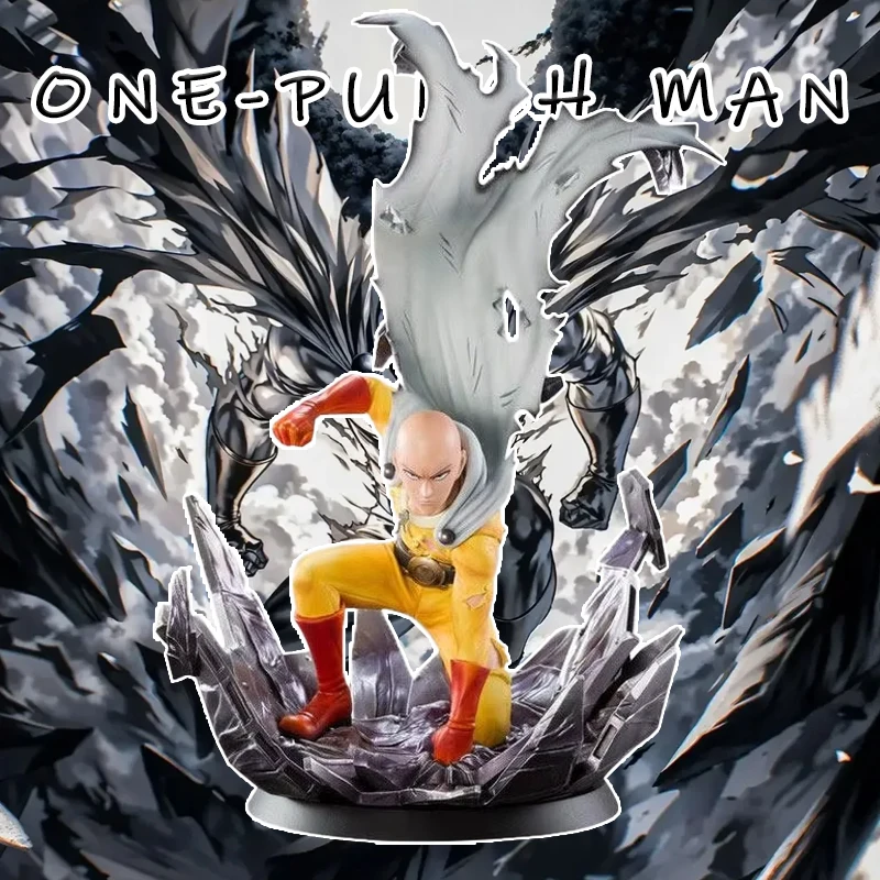 

25CM Anime One-Punch Man Saitama Action Figures Model Kit Desktop Ornament Statue Trendy Toys Otaku Surprise Collectibles Gift