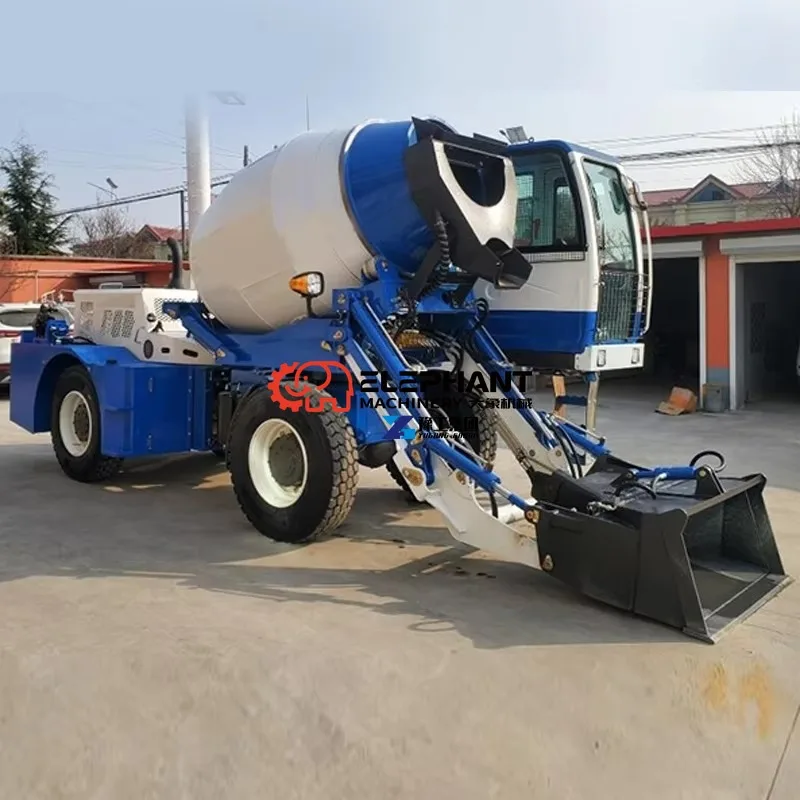 Compact 5 Cubic Meter Self-Loading Concrete Mixer Truck, Pan Mixer Design Ideal for Rural and Mini Construction Projects
