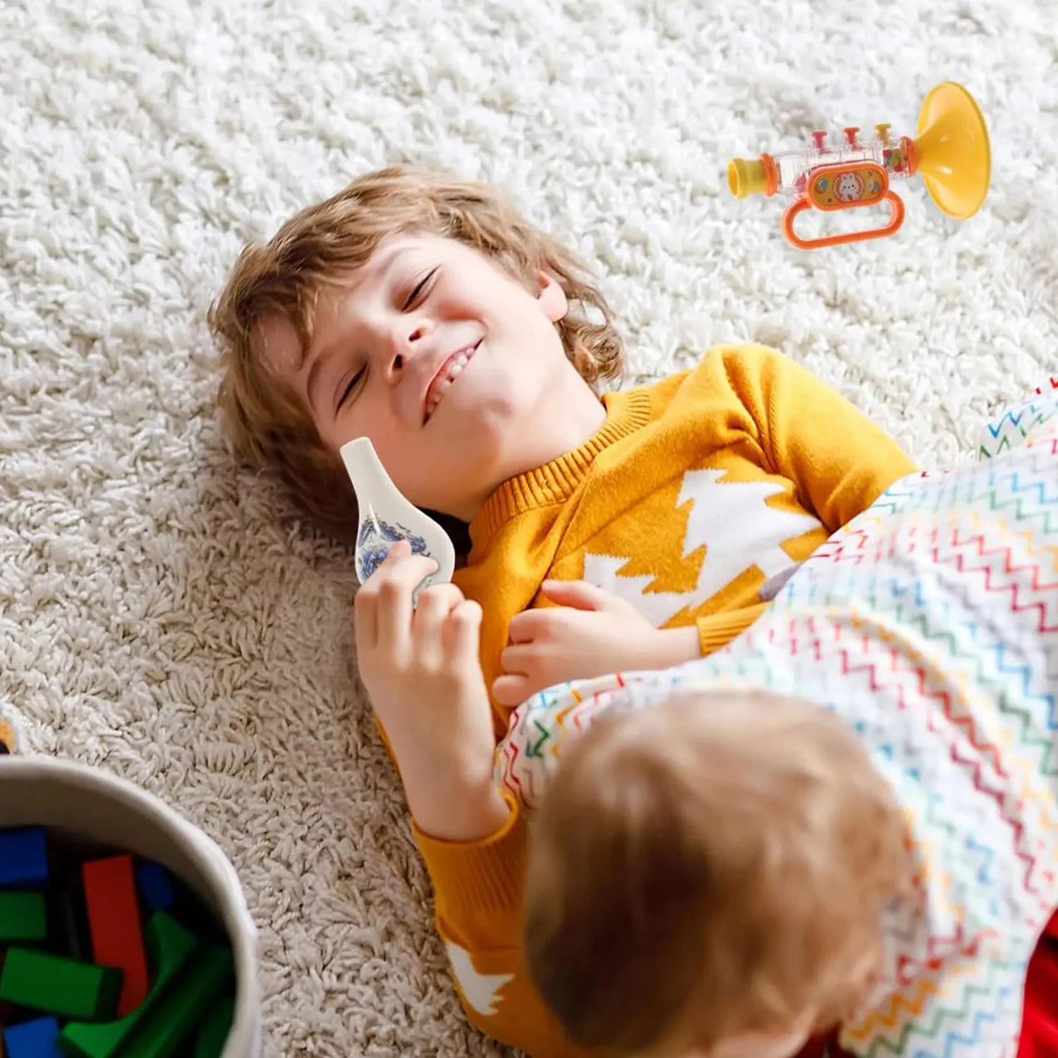 Trompeta de juguete para niños, música soplada, instrumentos de juego, armónica, silbato, juguetes masculinos y femeninos