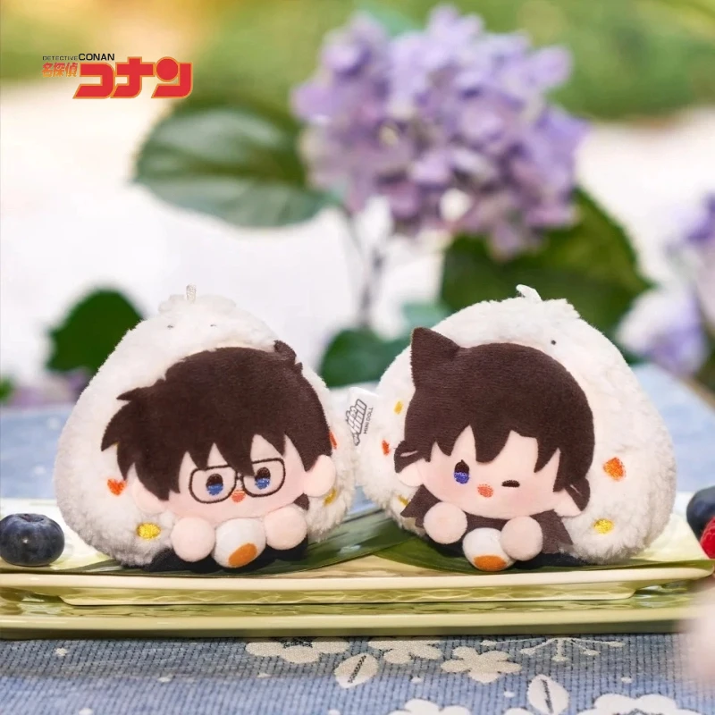 

﻿ 2025 New Anime Edogawa Conan Cosplay Soft Rice Ball Toy Detective Conan 8cm Mini Bag Pendant Plushie Keychain Props Fans Gift