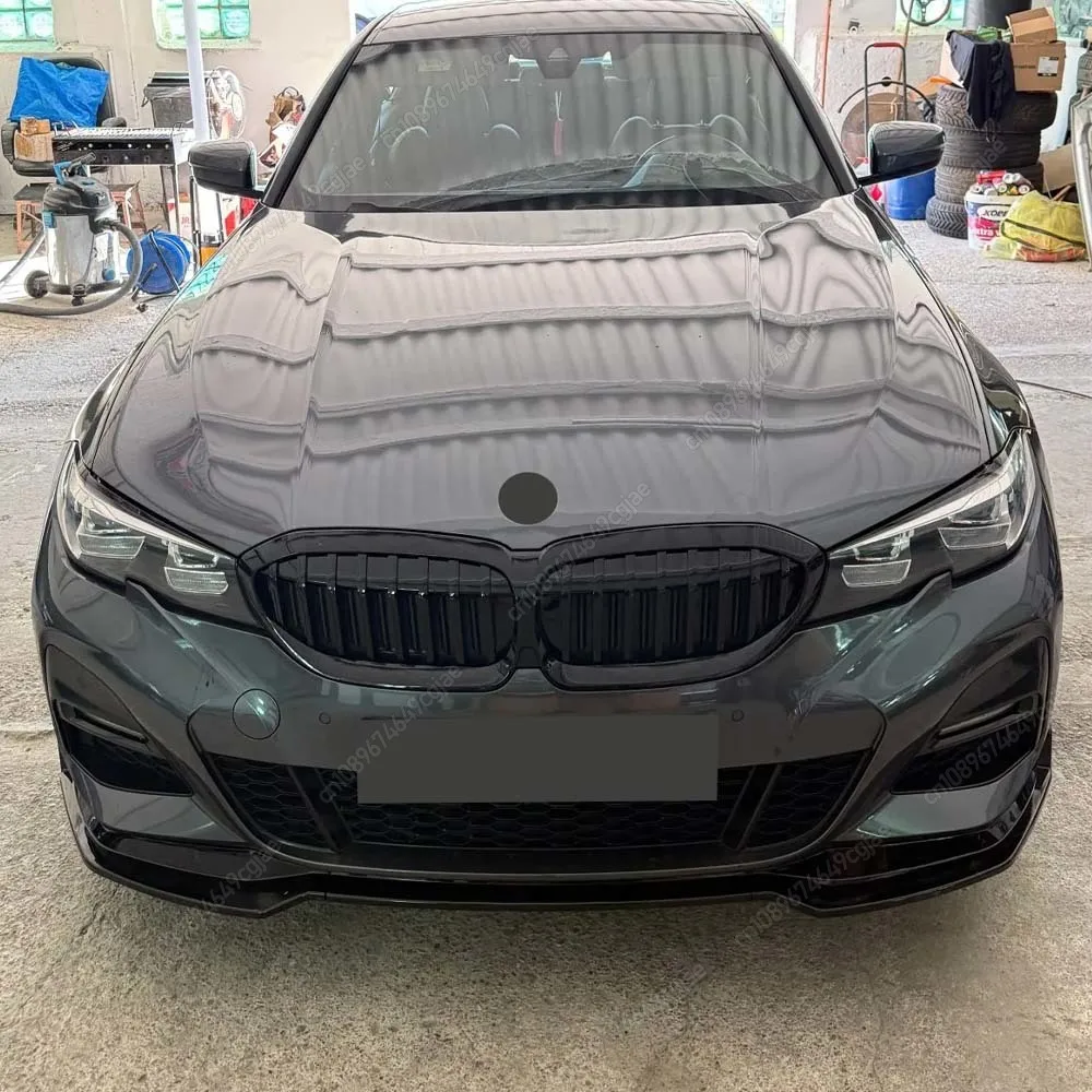 

Для BMW 3 серии G20 G21 M-Sport 320i 330i 2019-2022 ABS диффузор защитный комплект кузова глянцевый черный автомобильный передний бампер крышка для губ сплиттер