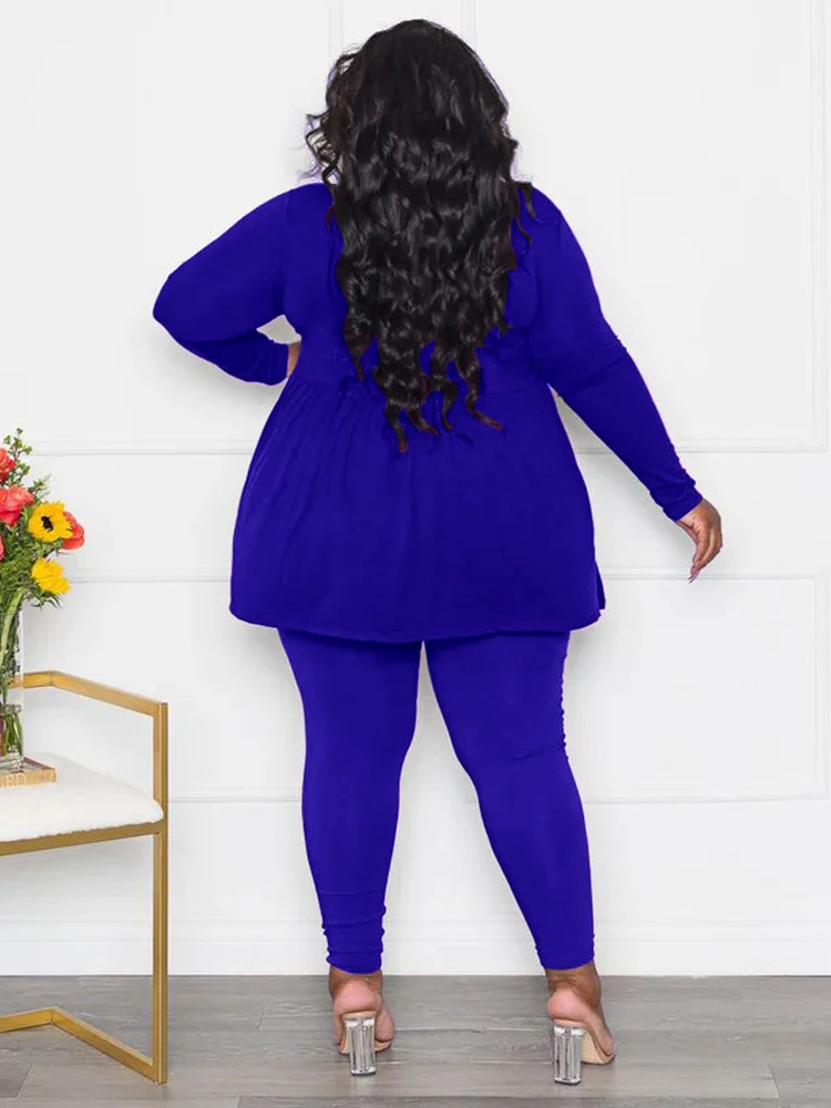 Wmstar-Ensemble deux pièces pour femmes, pantalon grande taille, vêtements d\'automne décontractés, tenues assorties, vente en gros, livraison
