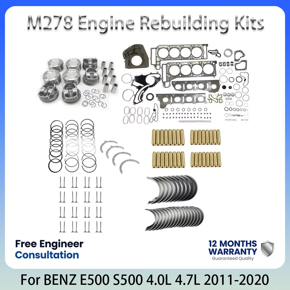 

Engine Rebuilding Kits For MERCEDES-BENZ CLS500 E500 ML500 S500 CL500 W212 X218 R231 4.0L 4.7L 4.0 4.7 L T V8 GAS 2011-2020 M278