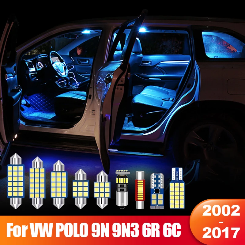 For Volkswagen VW POLO 9N 9N3 6R 6C 2002~2011 2012 2013 2014 2015 2016 2017 Canbus Car LED Interior Lamp Trunk Light Accessories